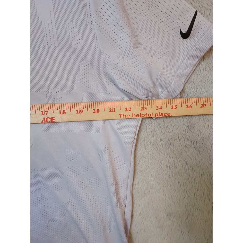 Nike Polo Shirt Mens Large Light Purple Tour Performance Stretch Golf Jacquard - Picture 10 of 11